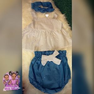 Polka Dot 2 Piece w/Headband